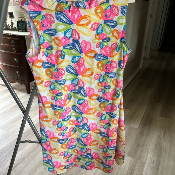 Colorful Dress Large Scoop Neck Floral - Picture 3 of 7